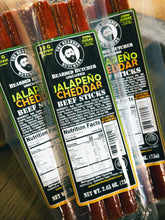 Load image into Gallery viewer, Case of 24 Packs - Bearded Butcher Jalapeno Cheddar Beef Sticks 2.65oz