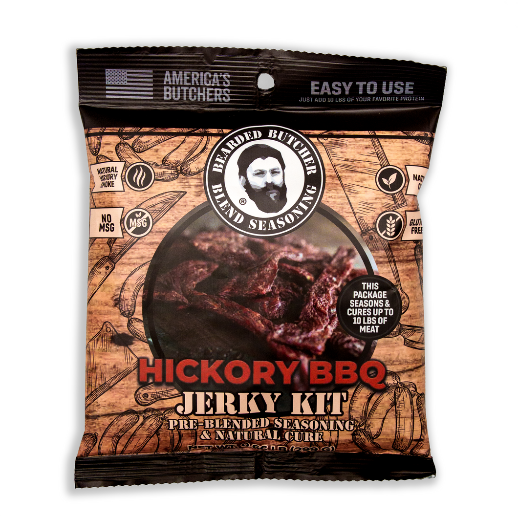 Case of 10 -  Hickory BBQ Jerky Seasoning & Natural Cure Kits for 10 lbs