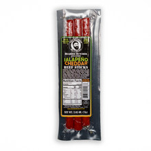 Load image into Gallery viewer, Case of 24 Packs - Bearded Butcher Jalapeno Cheddar Beef Sticks 2.65oz
