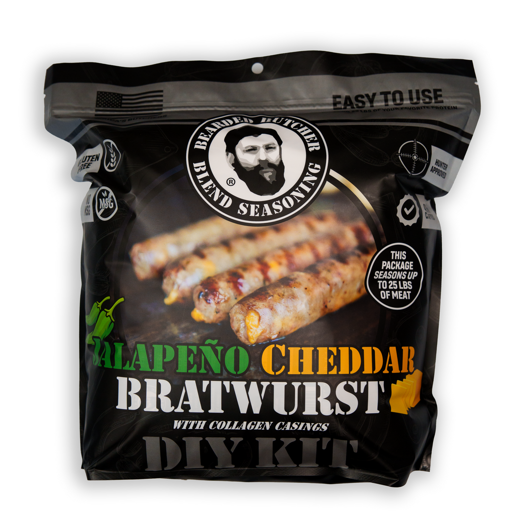 Case of 6 - Jalapeño Cheddar Bratwurst DIY Kit