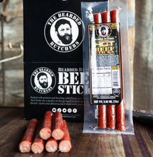 Load image into Gallery viewer, Case of 24 Packs - Bearded Butcher Hot Beef Sticks with Ghost Pepper Cheese 2.65oz

