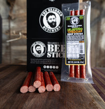 Load image into Gallery viewer, Case of 24 Packs - Bearded Butcher Jalapeno Cheddar Beef Sticks 2.65oz
