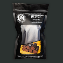 Load image into Gallery viewer, Case of 6 - 2.5" x 20" Mahogany Summer Sausage Casing 10 Pack
