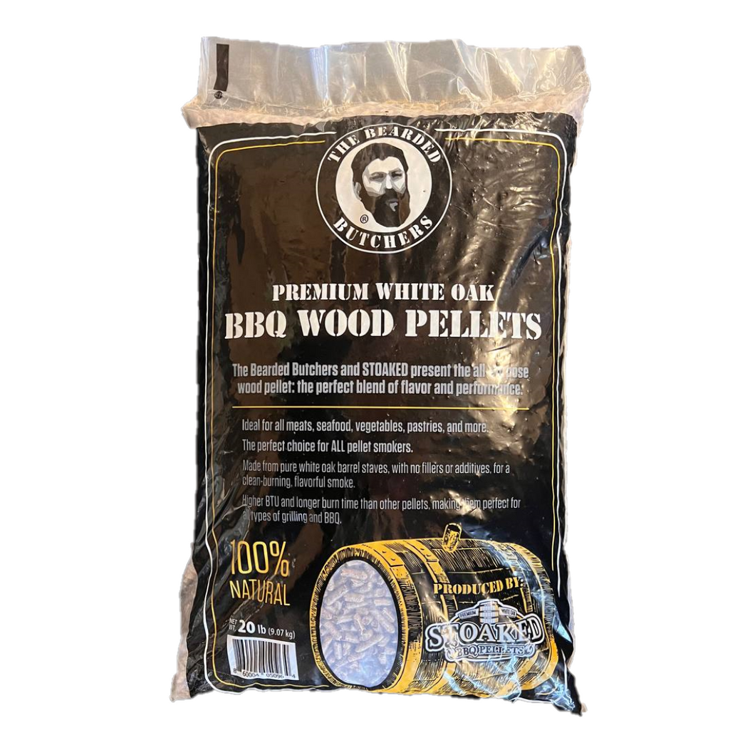 PALLET OF 98 BAGS Bearded Butcher Wood Pellets 20lb